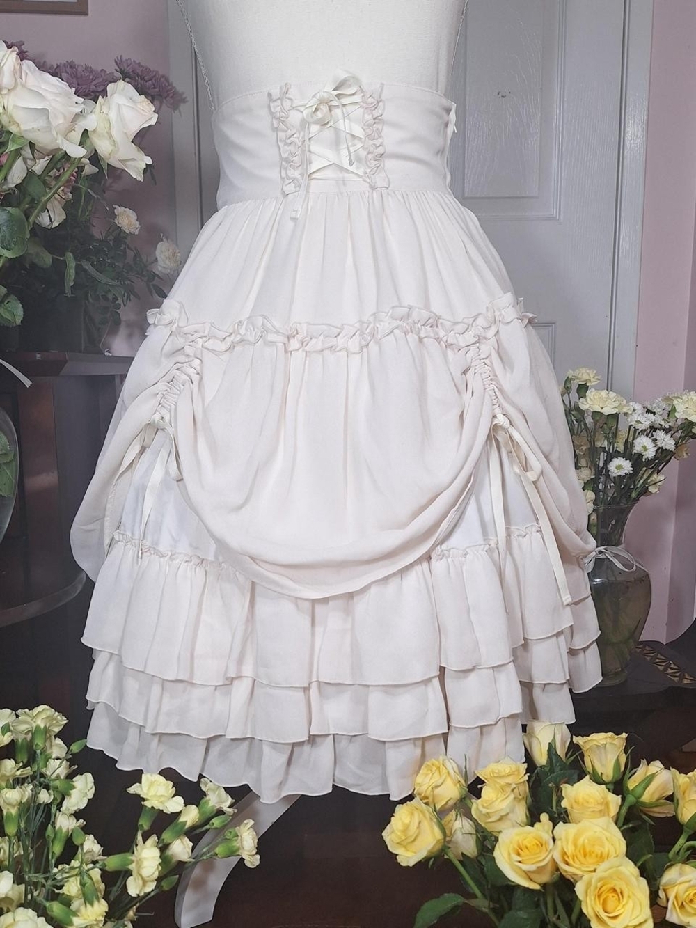 🤍 Innocent World Ivory Tiered Ruffle Skirt | Classic Lolita Skirt ✨